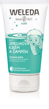 Weleda Kids Magic Mint Suihkuvoide ja Hiustenpesuaine Lapsille 2 in 1