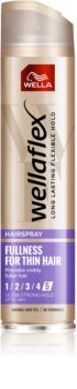 Wella Wellaflex Fullness For Thin Hair лак для волос экстрасильной фиксации для придания гибкости и объема