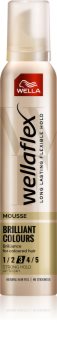 Wella Wellaflex Brilliant Color mousse fixante pour cheveux colorés