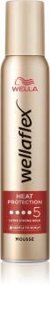 Wella Wellaflex Heat Protection fissante in mousse per la termoprotezione dei capelli