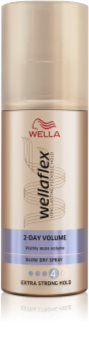 Wella Wellaflex 2nd Day Volume spray  a hajformázáshoz, melyhez magas hőfokot használunk