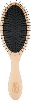 Wet Brush Detangle Naturals escova de cabelo de madeira resistente à humidade do ar
