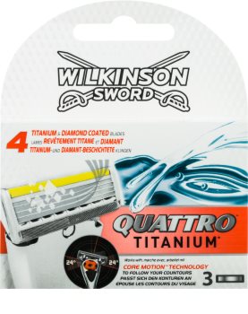 Wilkinson Sword Quattro Titanium lame di ricambio 3 pz