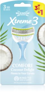 Wilkinson Sword Xtreme 3 Comfort Coconut Delight Vienreizlietojamie skuvekļi, 4 gab. ar kokosriekstu