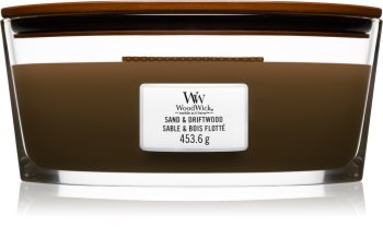 Woodwick Sand & Driftwood candela profumata con stoppino in legno (hearthwick)