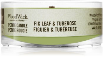 Woodwick Fig Leaf & Tuberose votive candle Wooden Wick