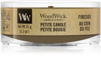 Woodwick Fireside velas votivas com pavio de madeira