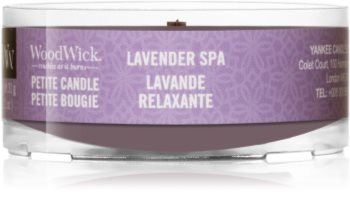 Woodwick Lavender Spa bougie votive avec mèche en bois