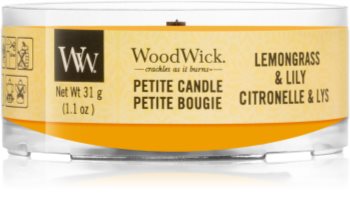 Woodwick Lemongrass & Lily votive candle Wooden Wick