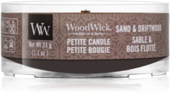 Woodwick Sand & Driftwood votivní svíčka s dřevěným knotem