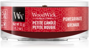 Woodwick Pomegranate candela votiva con stoppino in legno