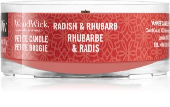 Woodwick Radish & Rhubarb sampler z drewnianym knotem