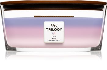 Woodwick Trilogy Botanical Gardens vela perfumada con mecha de madera (hearthwick)