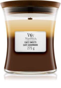 Woodwick Trilogy Café Sweets bougie parfumée avec mèche en bois