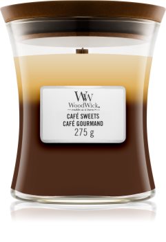 Woodwick Trilogy Café Sweets świeczka zapachowa z drewnianym knotem