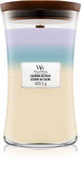 Woodwick Trilogy Calming Retreat Duftkerze mit Holzdocht