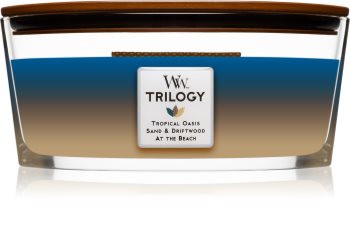 Woodwick Trilogy Nautical Escape vonná svíčka s dřevěným knotem (hearthwick)