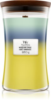 Woodwick Trilogy Woodland Shade Tuoksukynttilä Puinen Sydän