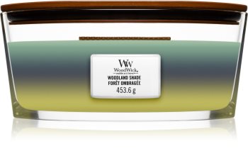 Woodwick Trilogy Woodland Shade vonná svíčka s dřevěným knotem (hearthwick)