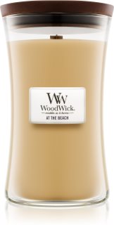 Woodwick At The Beach ароматическая свеча с деревянным фителем