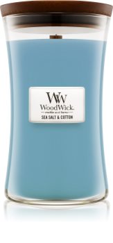 Woodwick Sea Salt & Cotton Tuoksukynttilä Puinen Sydän