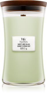 Woodwick Sweet Lime Gelato vela perfumada con mecha de madera
