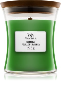 Woodwick Palm Leaf candela profumata con stoppino in legno
