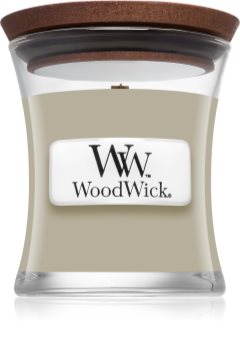 Woodwick Fireplace Fireside vonná svíčka s dřevěným knotem