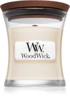 Woodwick White Tea & Jasmine Duftkerze mit Holzdocht