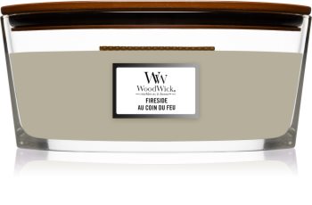 Woodwick Fireplace Fireside świeczka zapachowa z drewnianym knotem (hearthwick)
