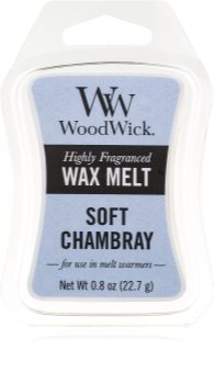 Woodwick Soft Chambray vosek za aroma lučko