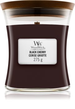 Woodwick Black Cherry mirisna svijeća s drvenim fitiljem