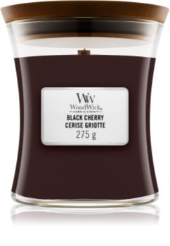 Woodwick Black Cherry vonná svíčka s dřevěným knotem