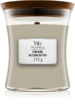 woodwick scented fireside wick fireplace candle wooden