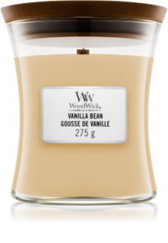 Woodwick Vanilla Bean świeczka zapachowa  z drewnianym knotem