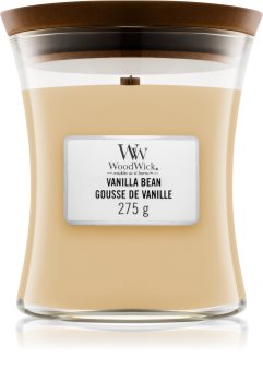 Woodwick Vanilla Bean ароматна свещ с дървен фитил