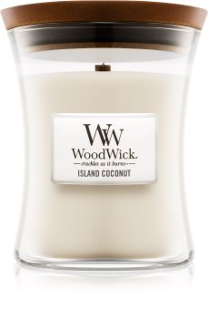 Woodwick Island Coconut scented candle Wooden Wick