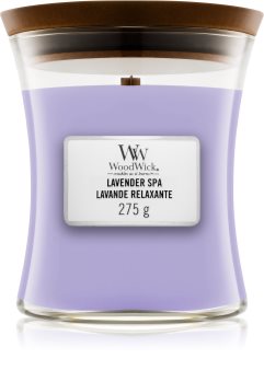 Woodwick Lavender Spa vonná svíčka s dřevěným knotem