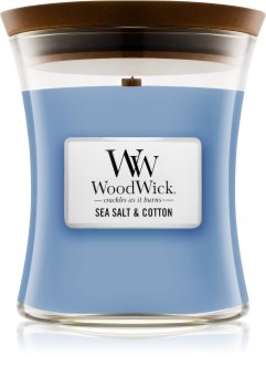 Woodwick Sea Salt & Cotton Tuoksukynttilä Puinen Sydän