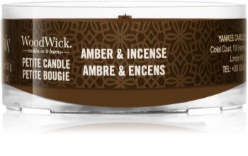 Woodwick Amber & Incense Kynttilälyhty Puinen Sydän