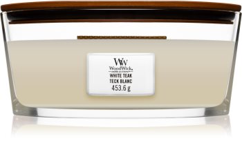 Woodwick White Teak Duftkerze mit holzdocht (hearthwick)
