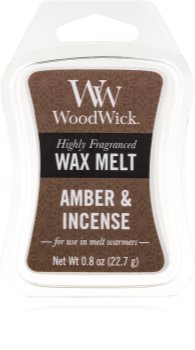 Woodwick Amber & Incense tartelette en cire