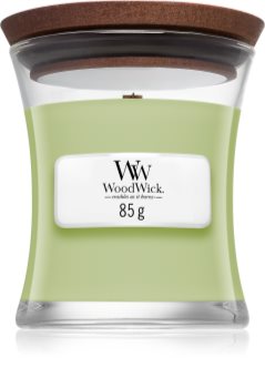 Woodwick Fig Leaf & Tuberose lumânare parfumată cu fitil din lemn