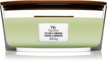 Woodwick Fig Leaf & Tuberose vela perfumada com pavio de madeira (hearthwick)