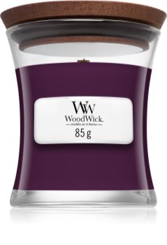 Woodwick Dark Poppy scented candle Wooden Wick