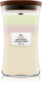 Woodwick Trilogy Terrace Blossoms duftkerze mit Holzdocht