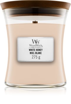 Woodwick White Honey Miel Blanc illatos gyertya fa kanóccal