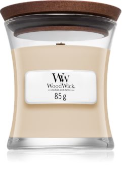 Woodwick White Honey Miel Blanc Duftkerze   mit Holzdocht