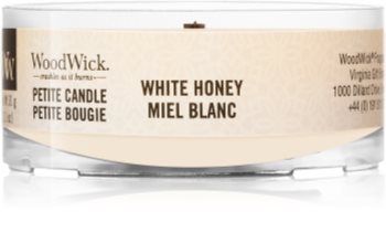 Woodwick White Honey votiefkaarsen met een houten lont