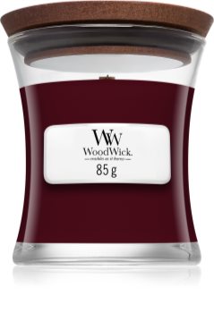 Woodwick Black Plum scented candle Wooden Wick